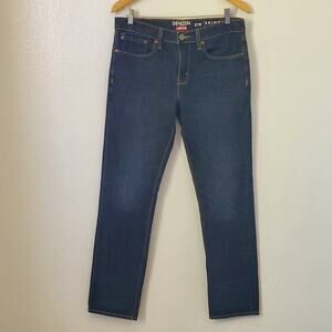 Levis Mens 32x31 Denizen 216 Skinny Jeans Blue Stretch Dark Wash Denim Whiskered
